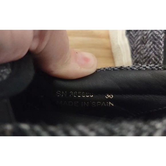 Saint Laurent Paris Gray Wool Black Leather Back Shoes Women's Sz 36 - Picture 6 of 10